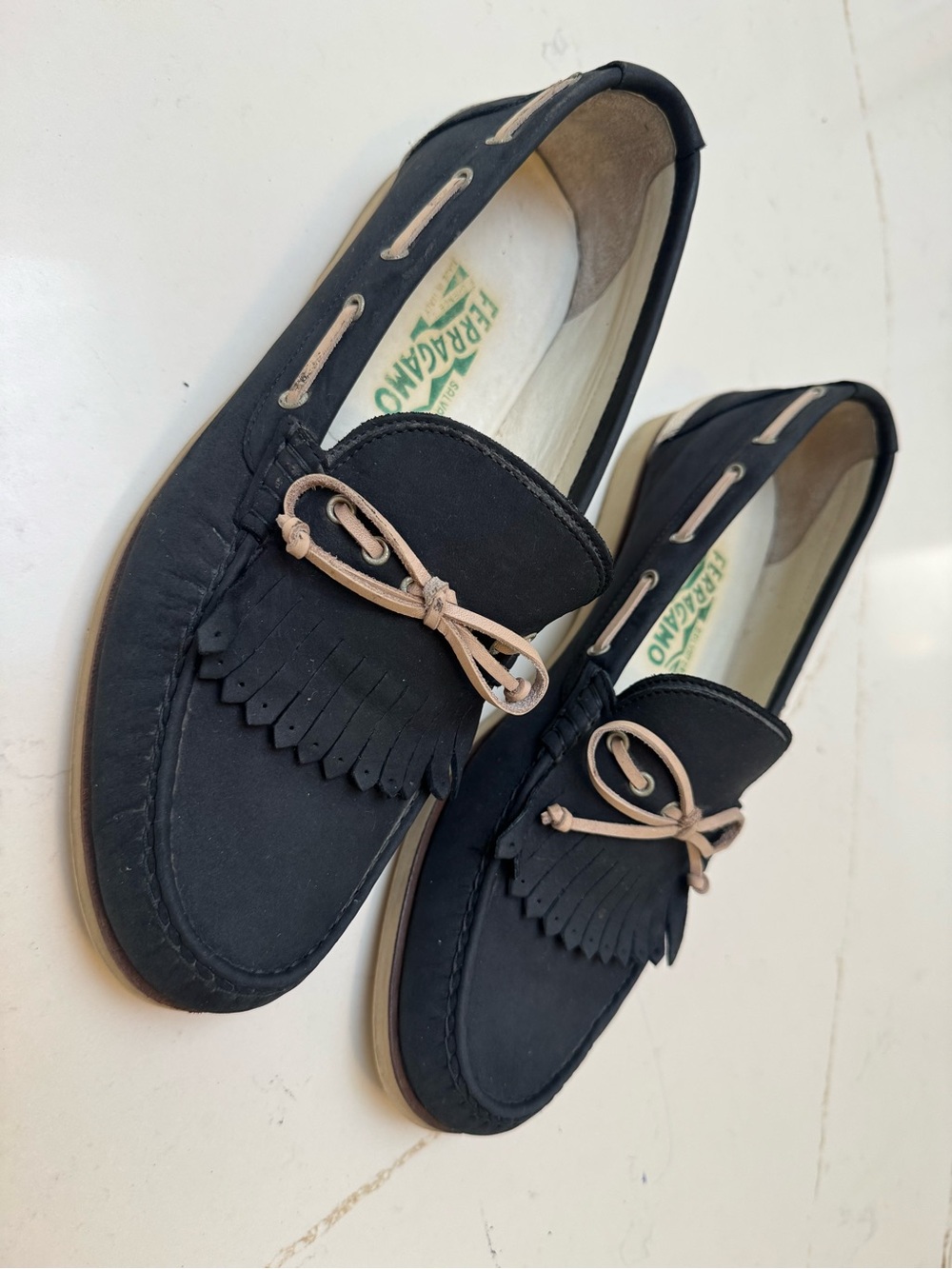 Salvatore Ferragamo kiltie fringe boat loafers - Picture 4 of 11